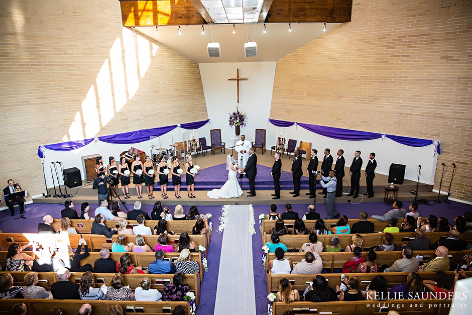 wedding ceremony, Mt. Olive Baptist Church wedding, mixed couple wedding
